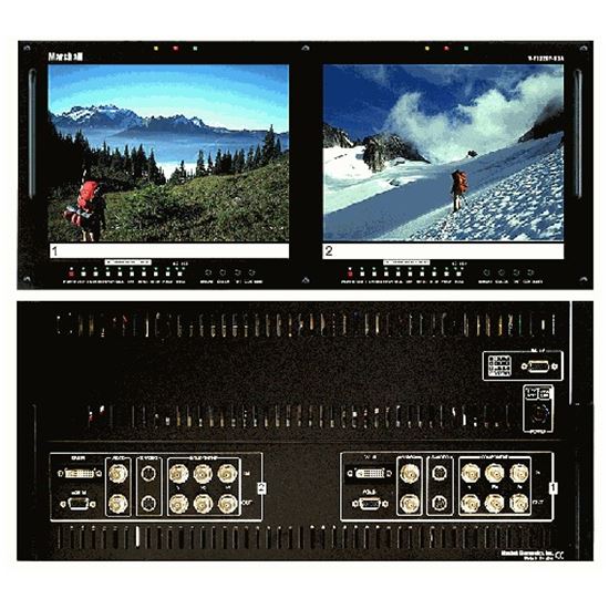 Obrázek V-R102DP-HDA Dual 10.4' LCD Rack Mount Panel with HDA + DVI inputs