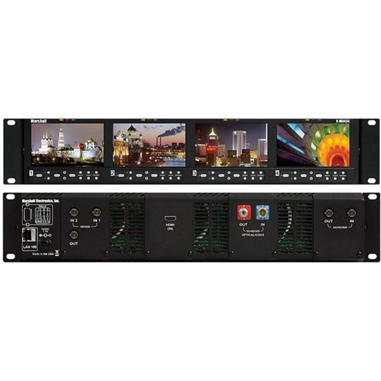 Obrazek V-MD434 Four 4.3' Wide Screen Rack Unit with no input Modules
