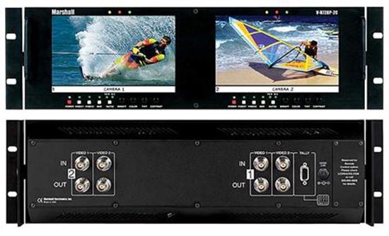 Bild von V-R72DP Dual 7' Wide Screen LCD Rack Mount Panel