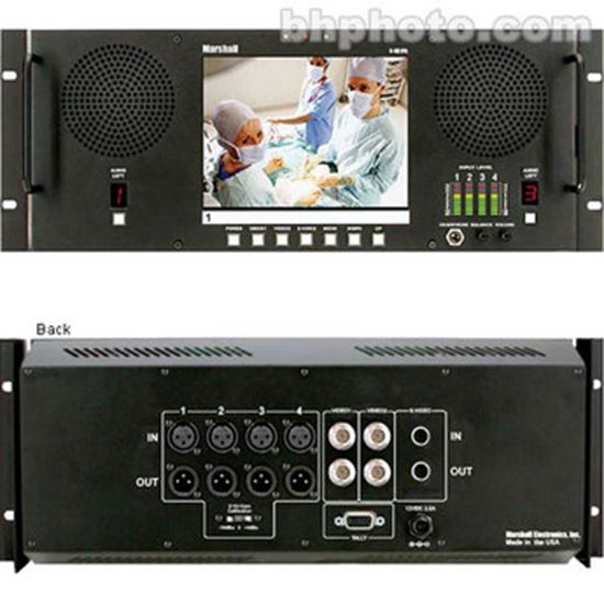Picture of V-R81PA 8' Rack Mount Panel with NTSC, bargraphs & 4 Audio inputs