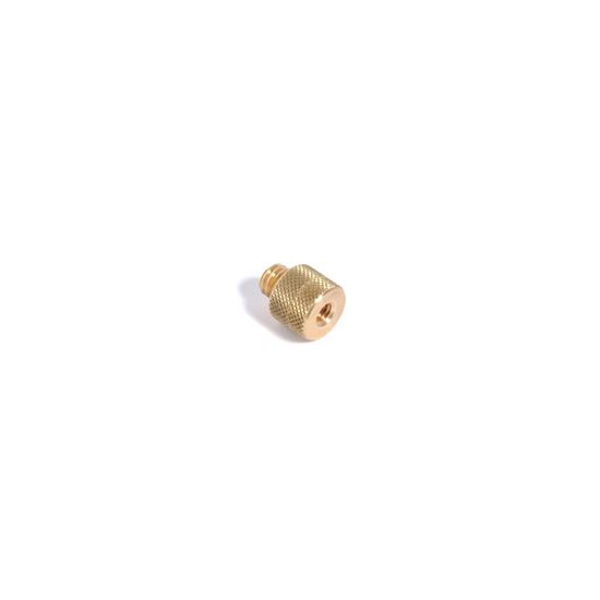 ¼ 20 to 3/8 16 Gold adapter